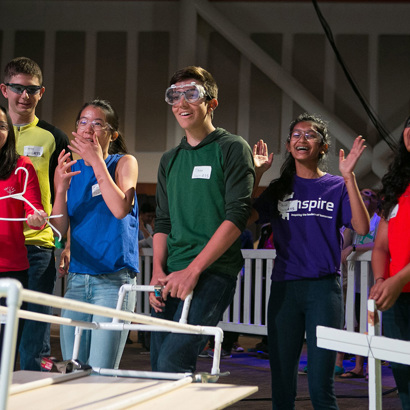 High school students participating in The Tech Challenge.