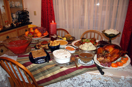 American Thanksgiving dinner